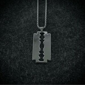 ☦︎ Y2K Emo Razor Blade Necklace ☦︎